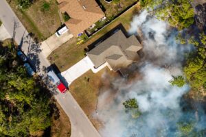 Vegetation Fire Burns Jungle Forest Near Florida H